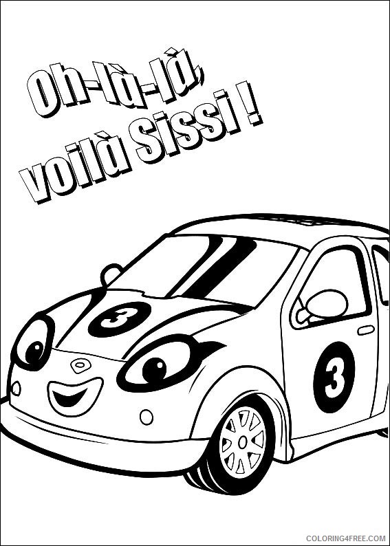 Roary the Racing Car Coloring Pages Printable Coloring4free