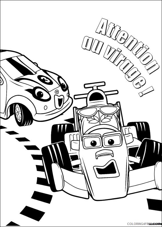 Roary the Racing Car Coloring Pages Printable Coloring4free