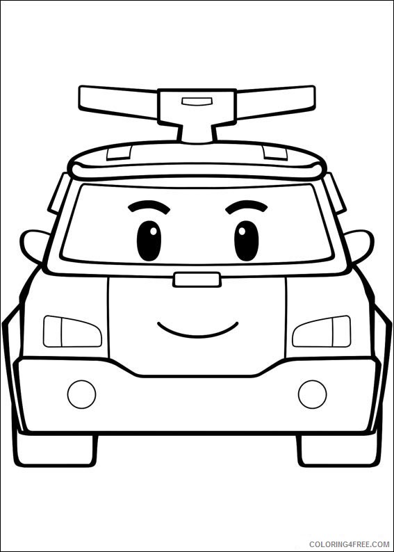Robocar Poli Coloring Pages Printable Coloring4free