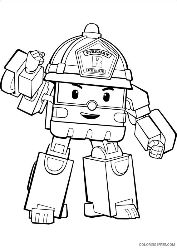 Robocar Poli Coloring Pages Printable Coloring4free