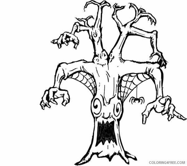 Scary Coloring Pages Printable Coloring4free
