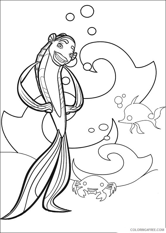 Shark Tale Coloring Pages Printable Coloring4free