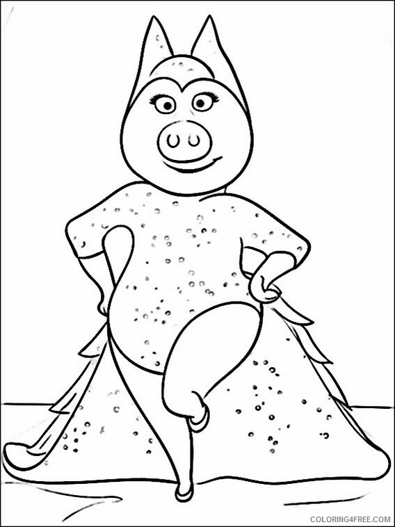Sing Coloring Pages Printable Coloring4free