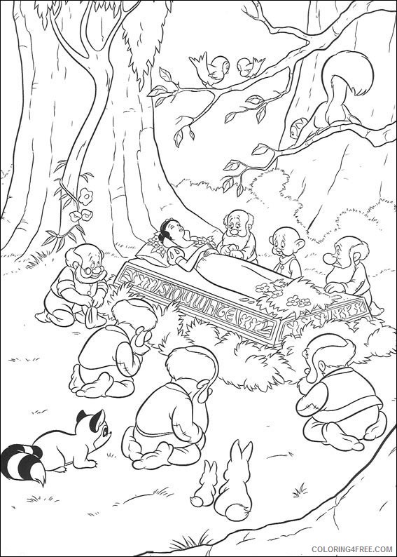 Snow White Coloring Pages Printable Coloring4free
