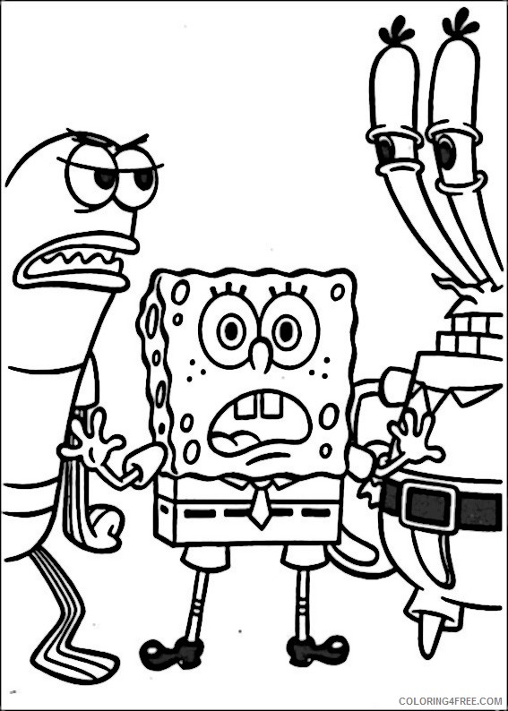 Spongebob Squarepants Coloring Pages Printable Coloring4free