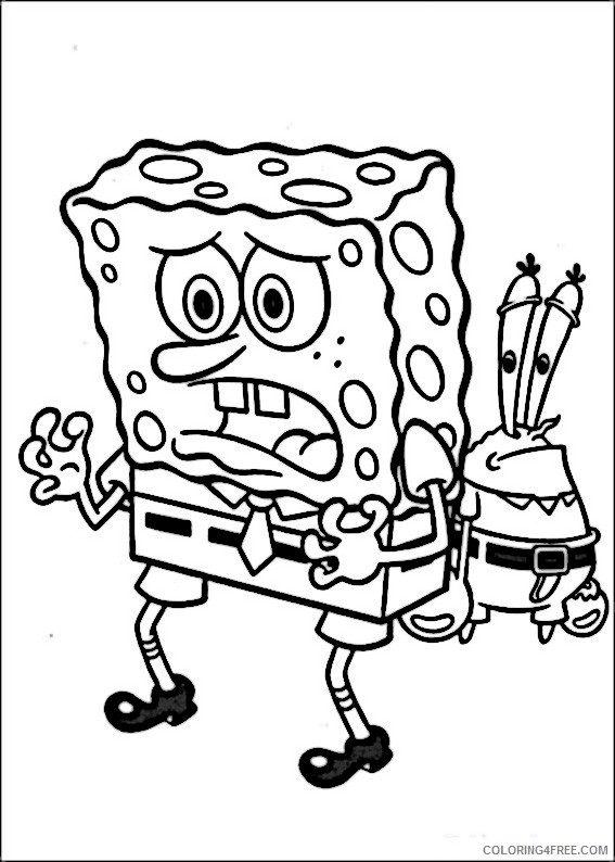 Spongebob Squarepants Coloring Pages Printable Coloring4free
