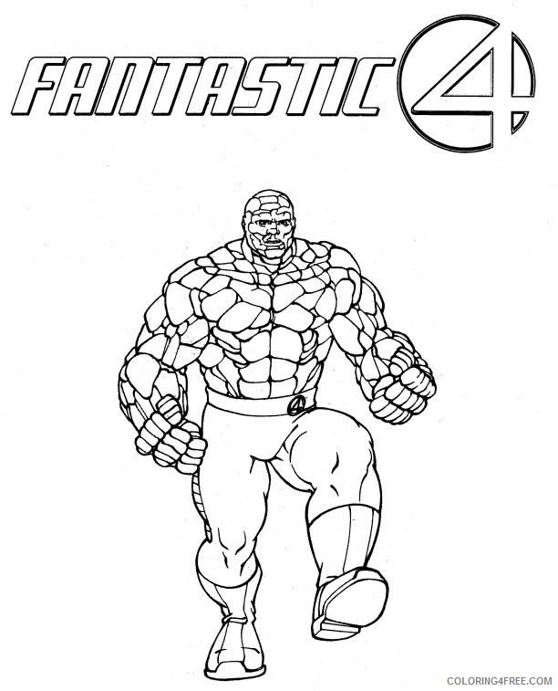 The Fantastic Four Coloring Pages Printable Coloring4free