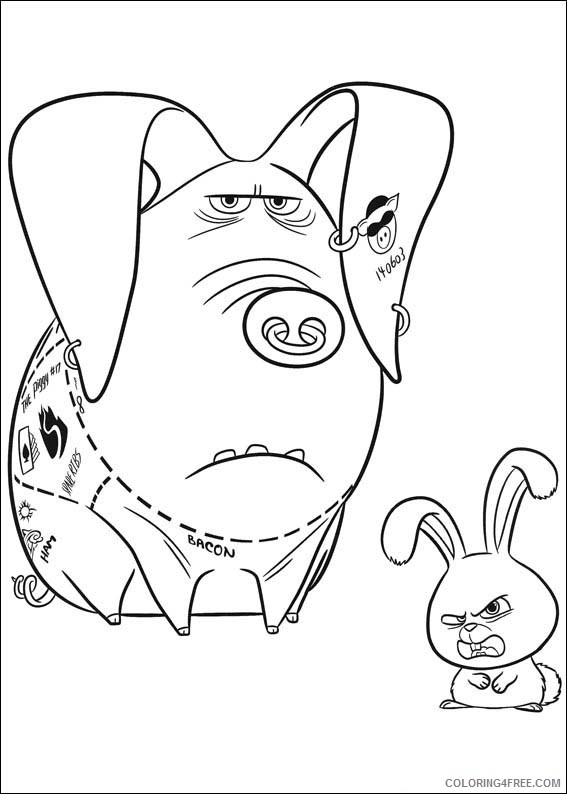 The Secret Life of Pets Coloring Pages Printable Coloring4free