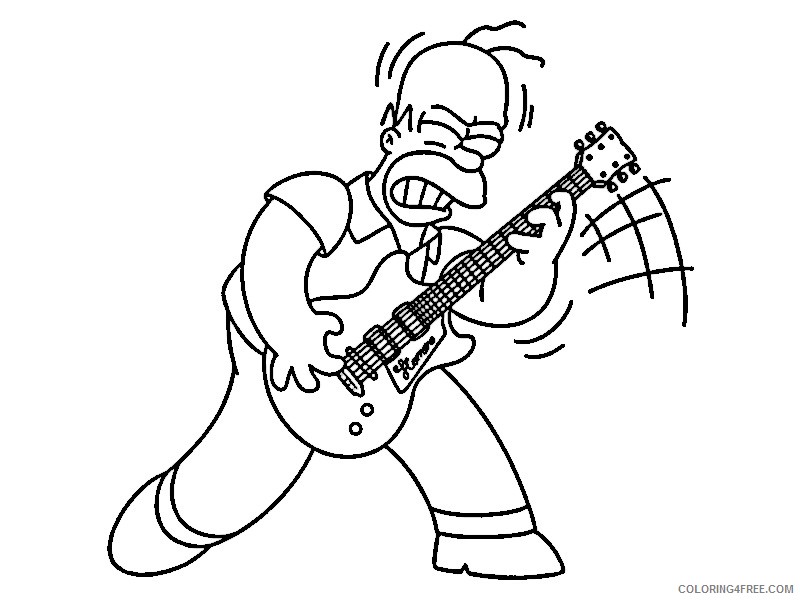 The Simpsons Coloring Pages Printable Coloring4free