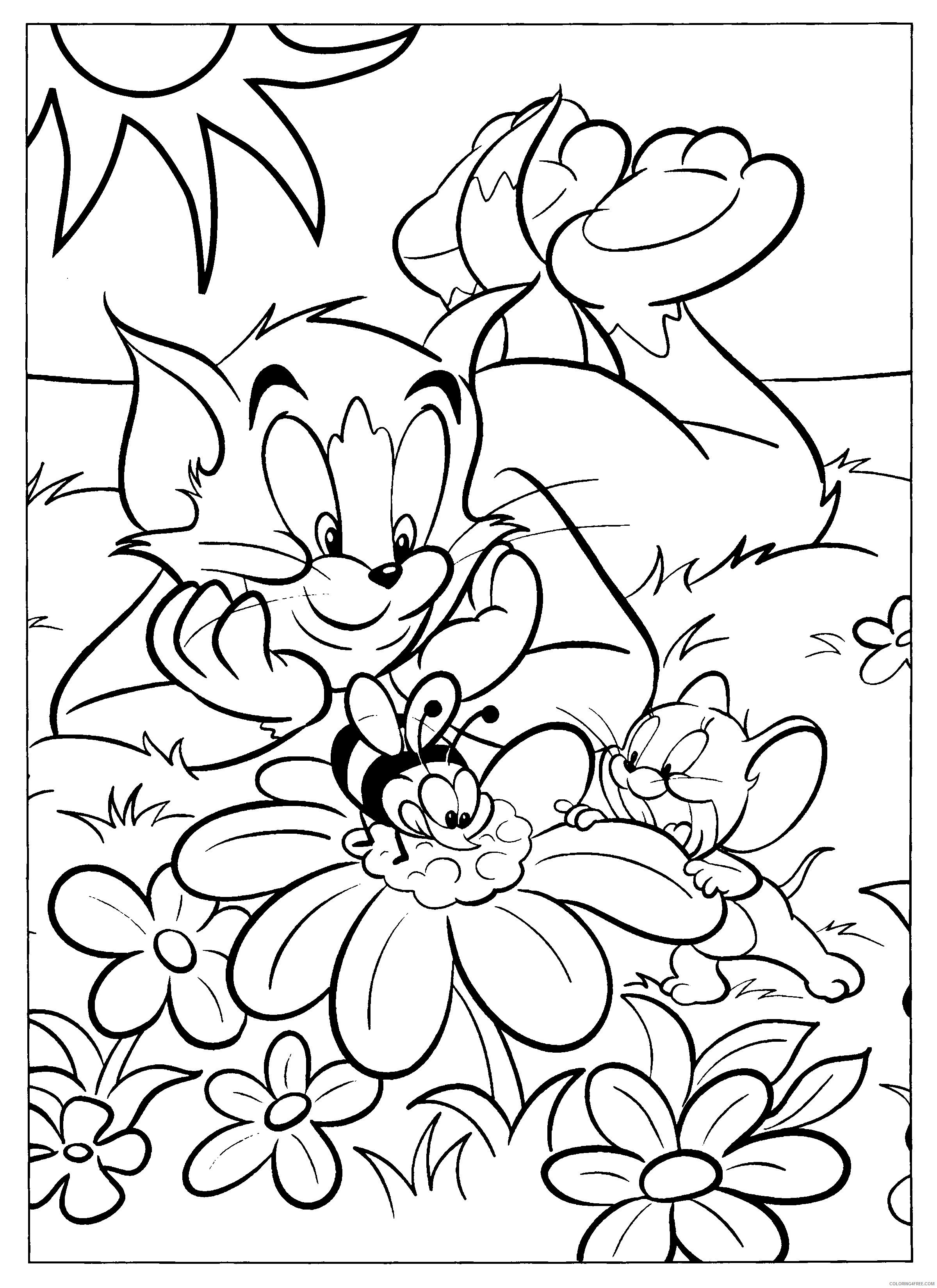 Tom and Jerry Coloring Pages Printable Coloring4free