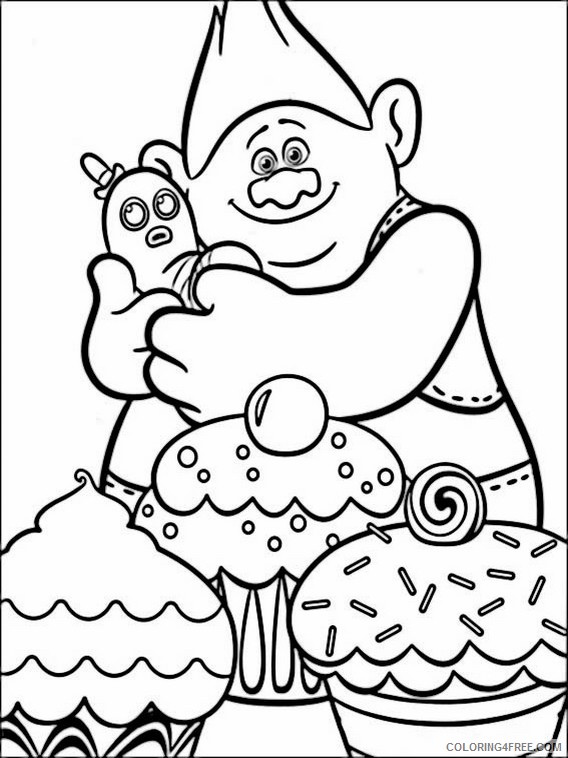 Trolls Coloring Pages Printable Coloring4free