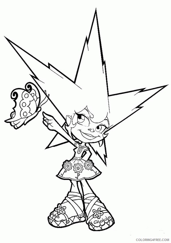 Trollz Coloring Pages Printable Coloring4free