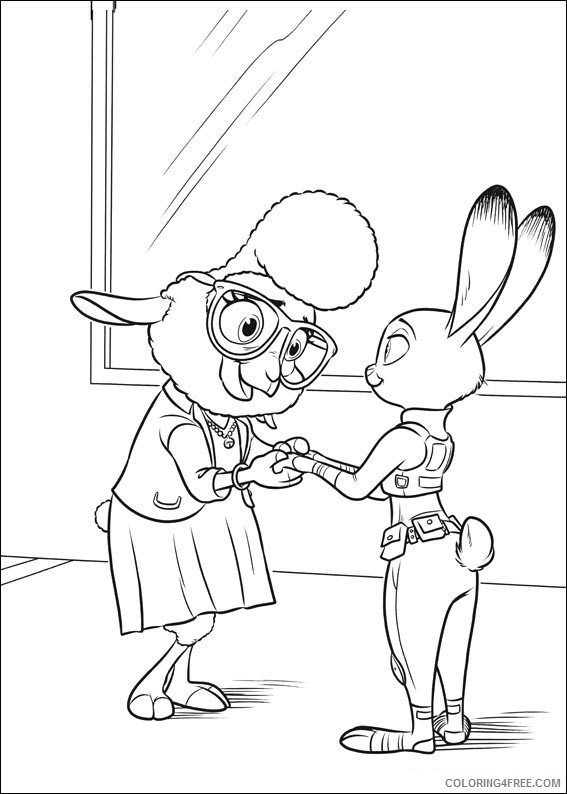 Zootopia Coloring Pages Printable Coloring4free