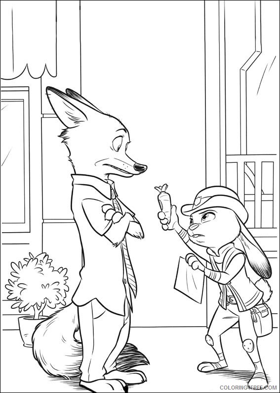 Zootopia Coloring Pages Printable Coloring4free