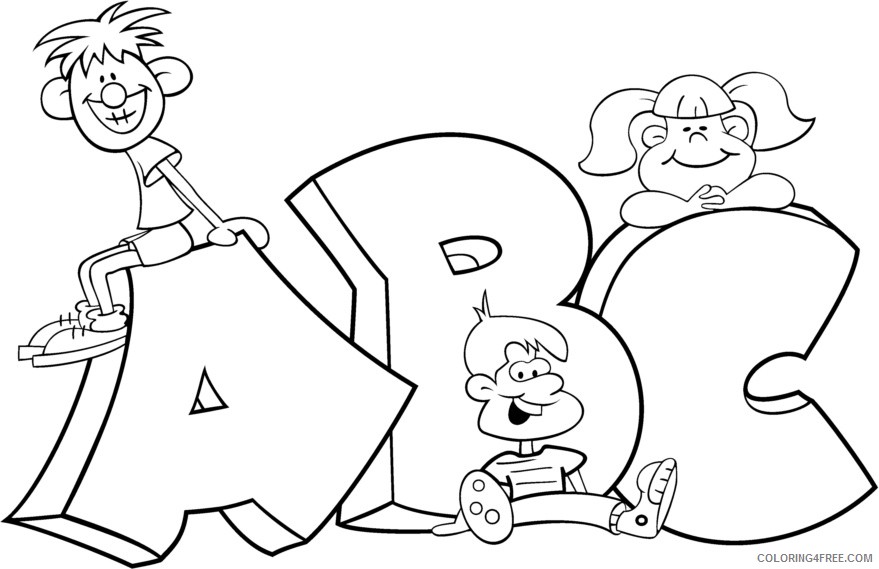 abc coloring pages for kids Coloring4free