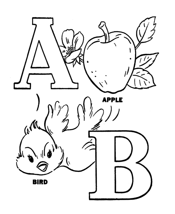 abc coloring pages for kids printable Coloring4free