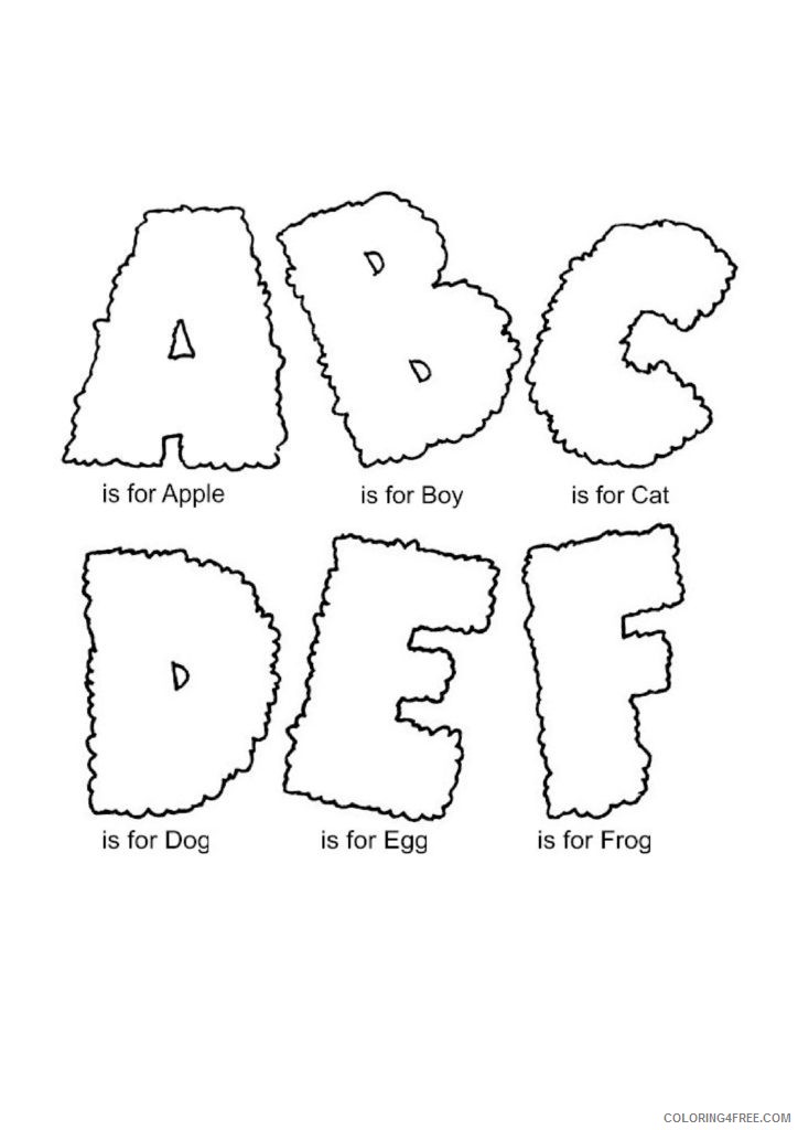 abc coloring pages for preschoolers Coloring4free