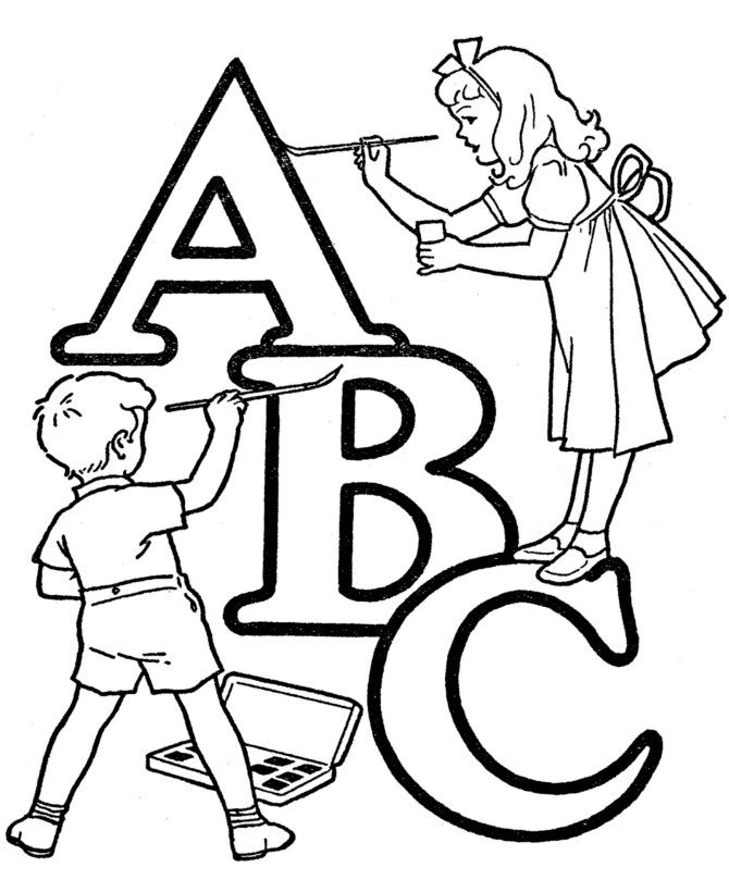 abc coloring pages to print Coloring4free