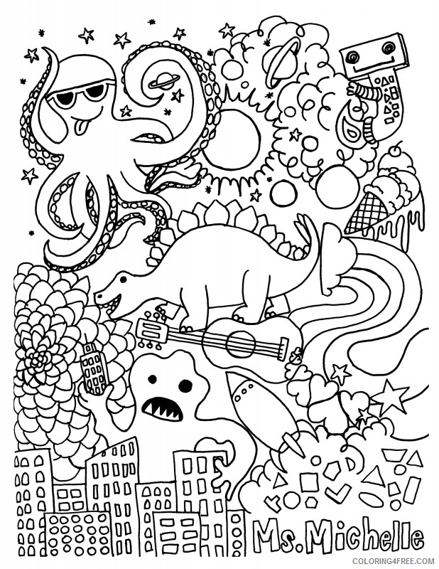 abstract graffiti coloring pages Coloring4free