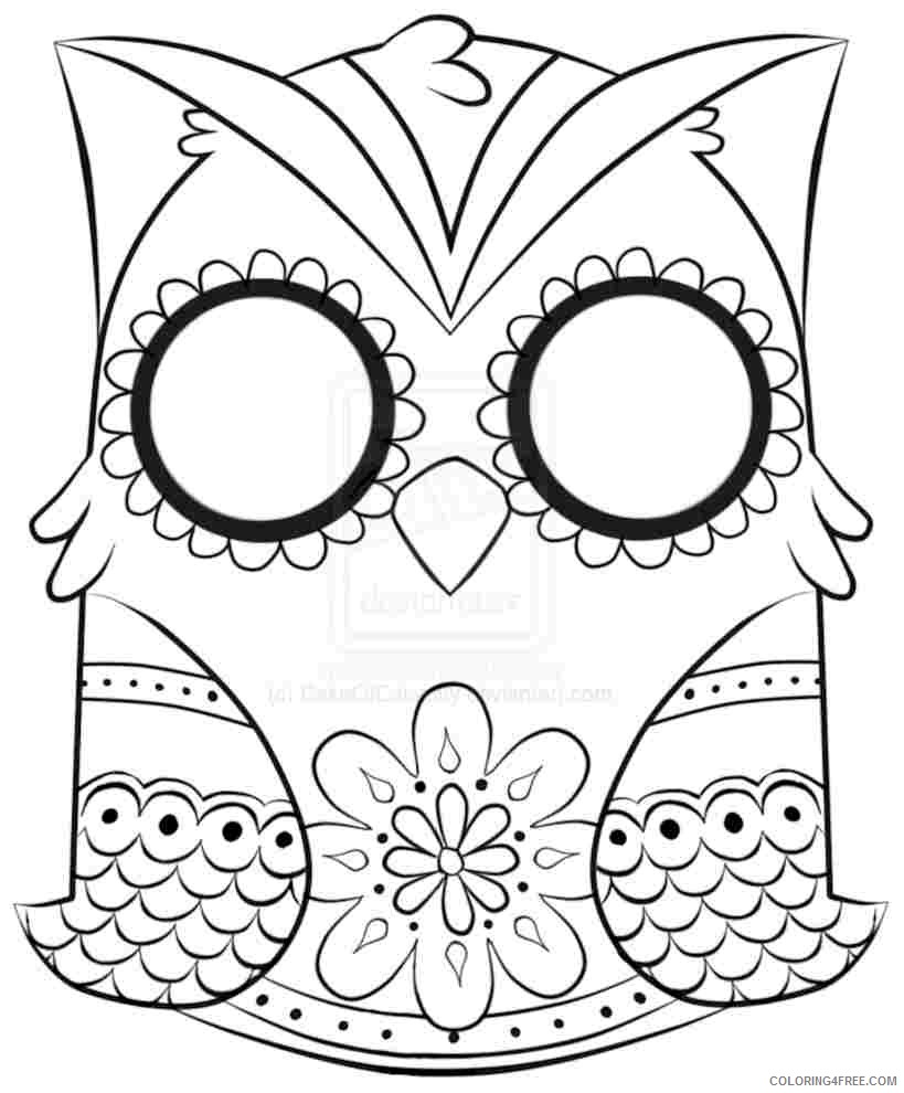 abstract owl coloring pages printable Coloring4free