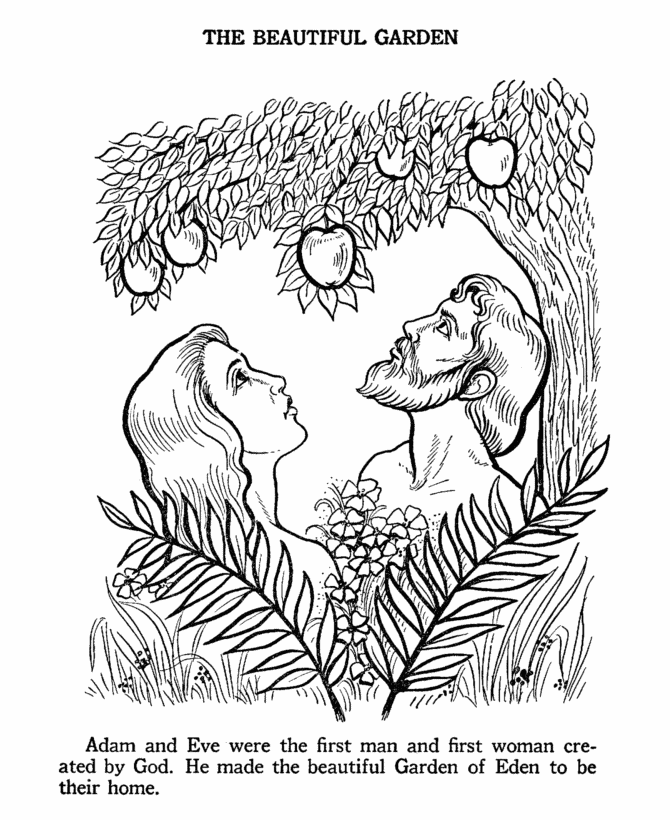 adam and eve bible coloring pages Coloring4free