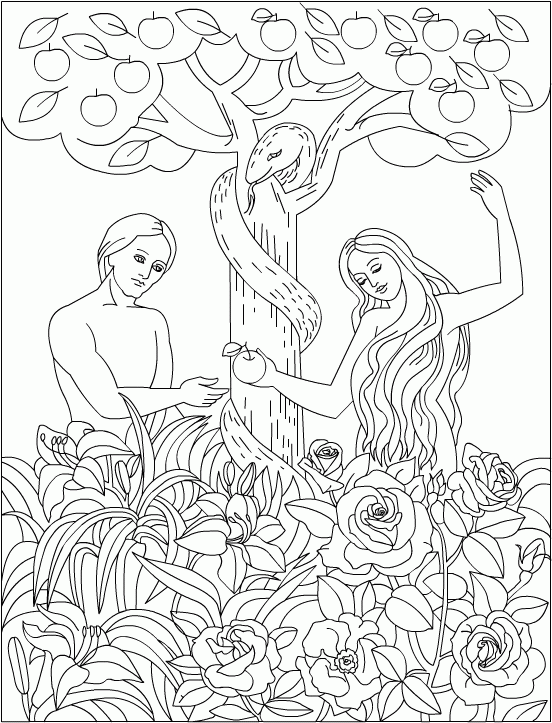adam and eve coloring pages bible story Coloring4free