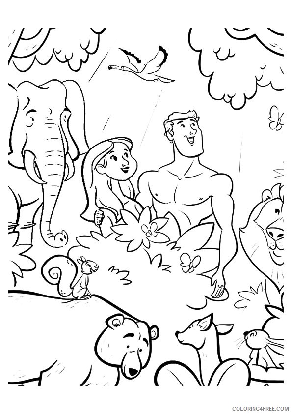 adam and eve coloring pages for kids Coloring4free
