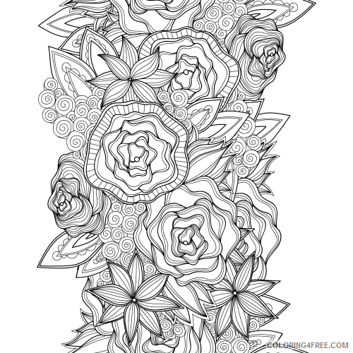 advanced coloring pages of roses Coloring4free