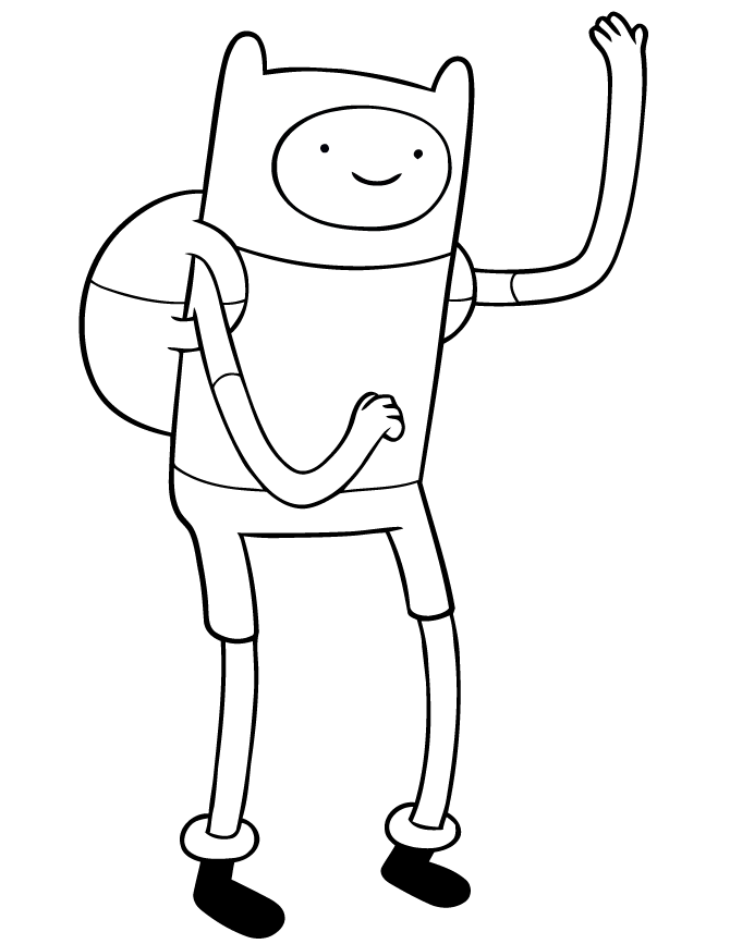 adventure time coloring pages finn Coloring4free