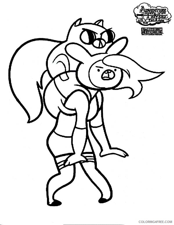 adventure time coloring pages fionna and cake Coloring4free
