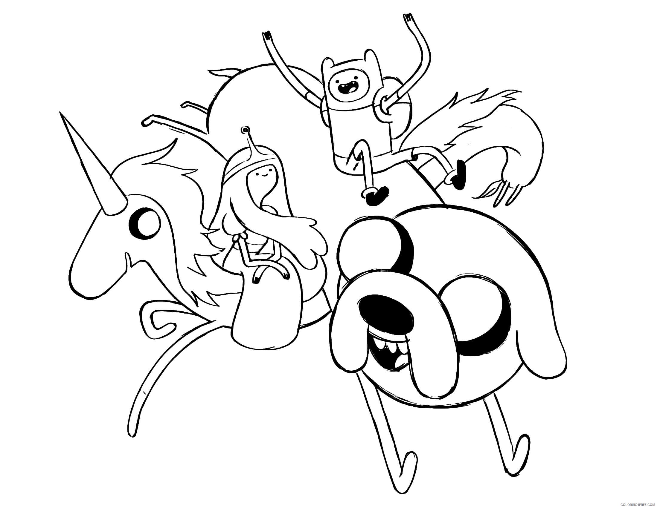 adventure time coloring pages for kids Coloring4free