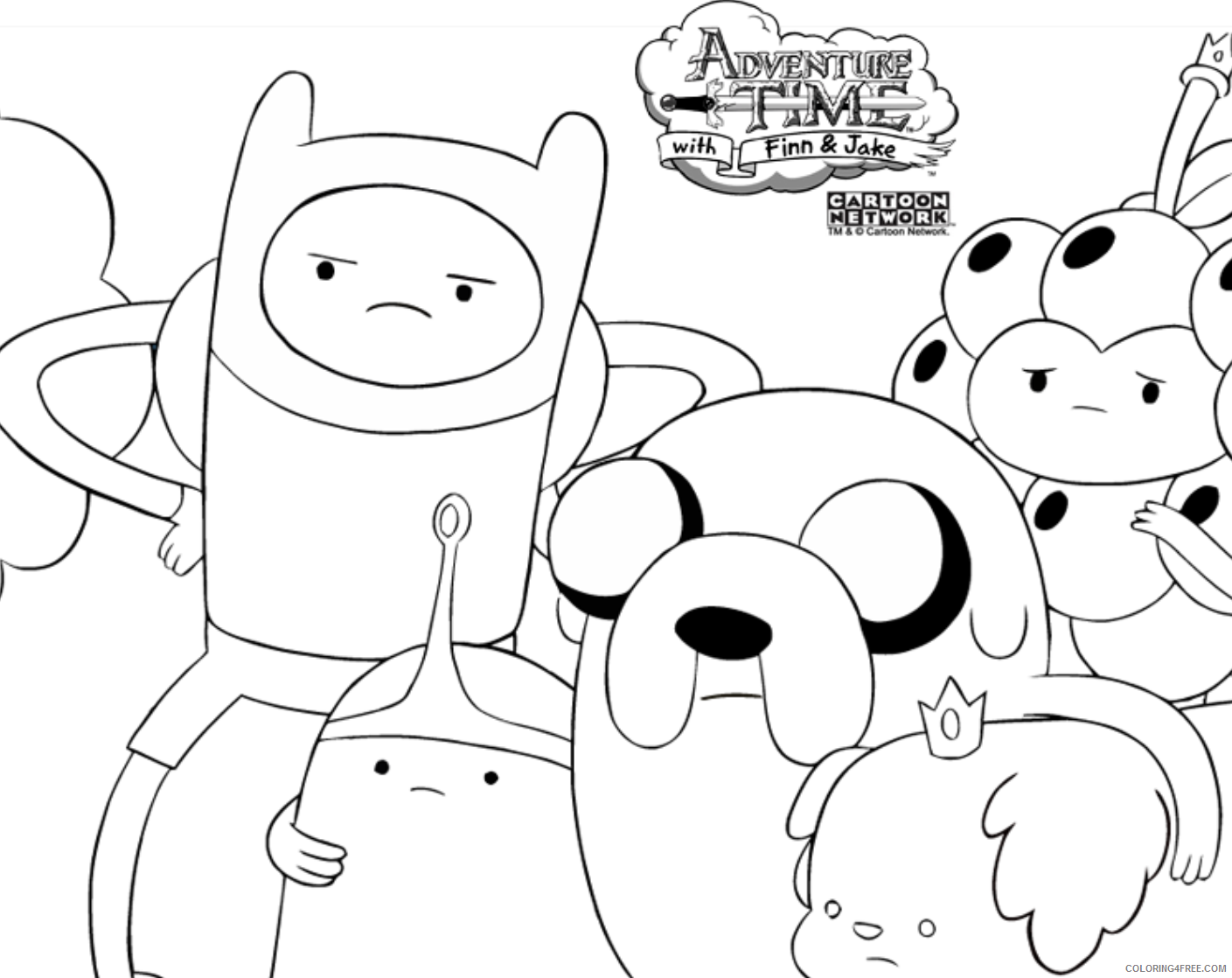 adventure time coloring pages free to print Coloring4free
