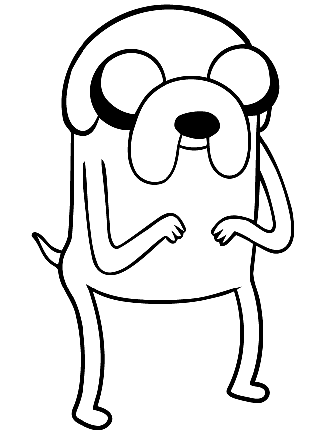 adventure time coloring pages jake Coloring4free