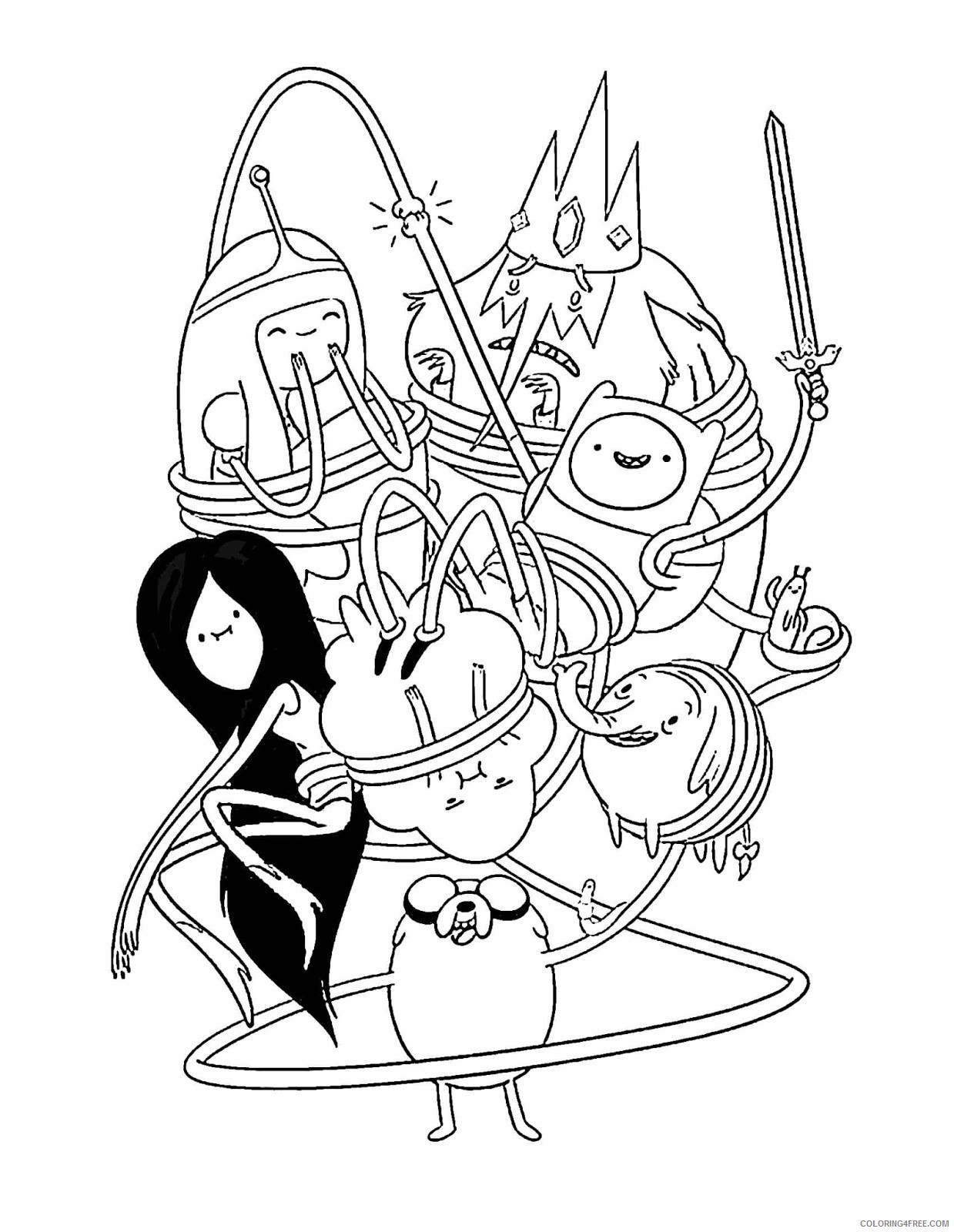 adventure time coloring pages printable Coloring4free