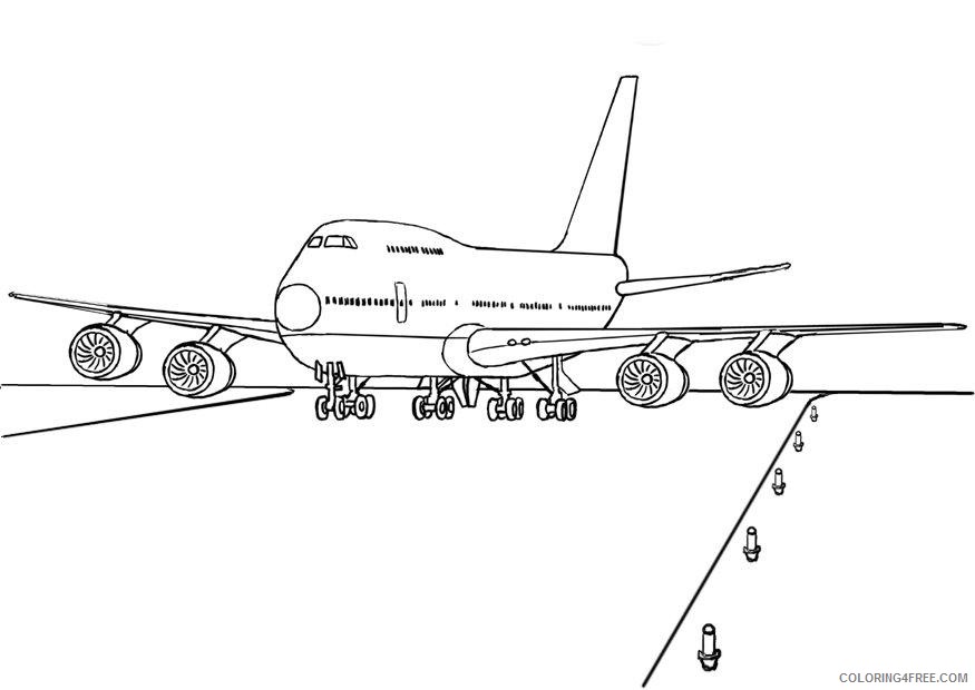 airplane coloring pages boeing take off Coloring4free