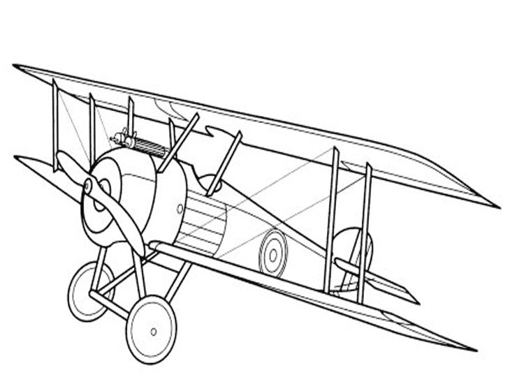 airplane coloring pages classic plane Coloring4free