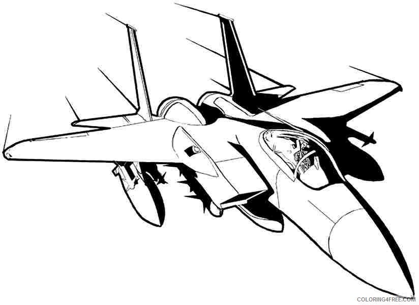 airplane coloring pages cool fighter jet Coloring4free