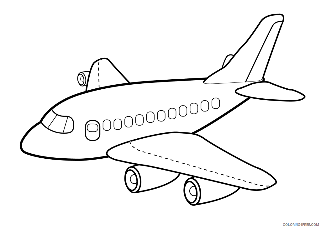 airplane coloring pages for kids Coloring4free