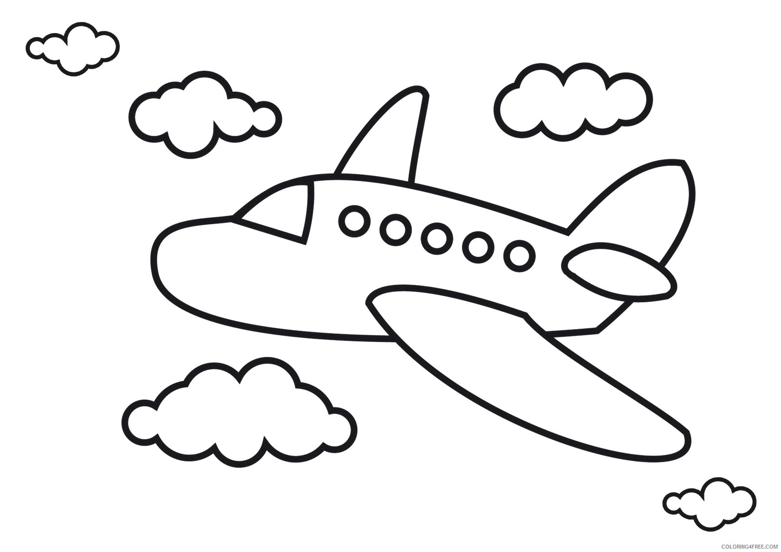 airplane coloring pages for preschool Coloring4free