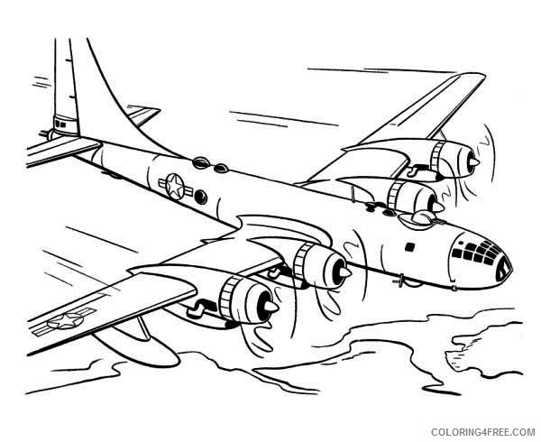 airplane coloring pages free Coloring4free