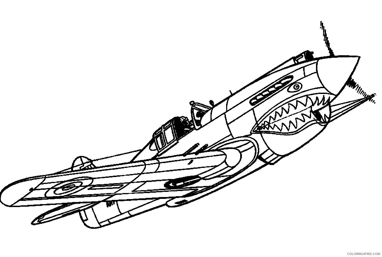 airplane coloring pages military plane Coloring4free