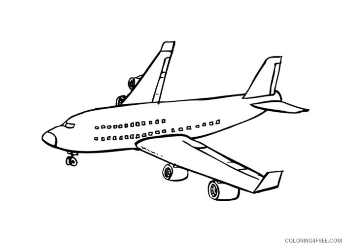 airplane coloring pages passenger plane Coloring4free