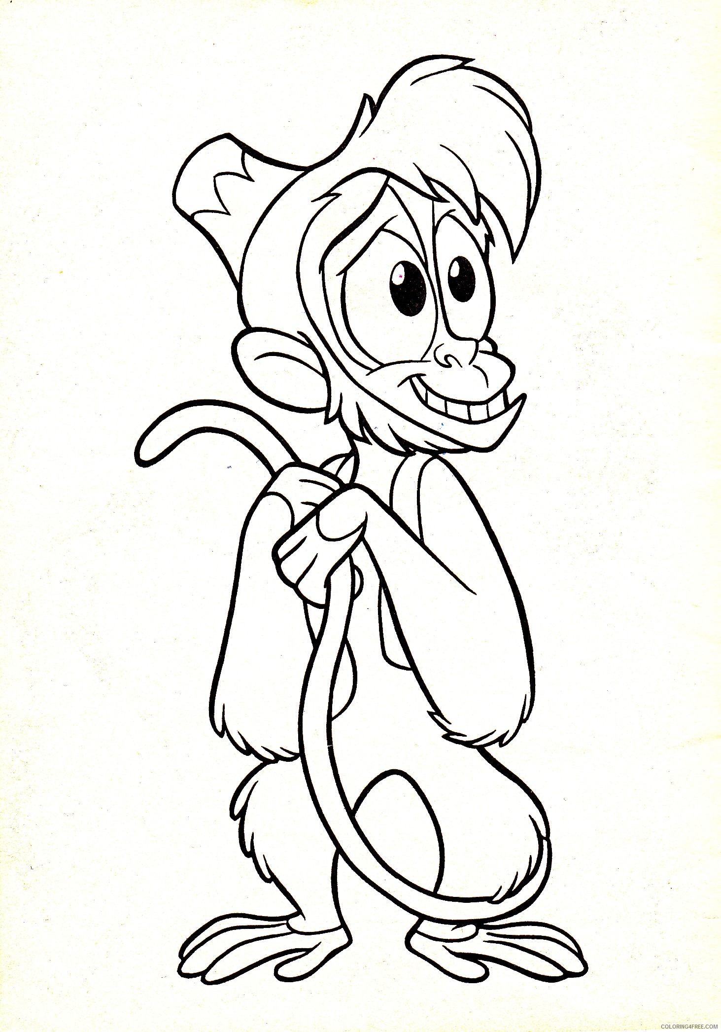 aladdin coloring pages abu Coloring4free
