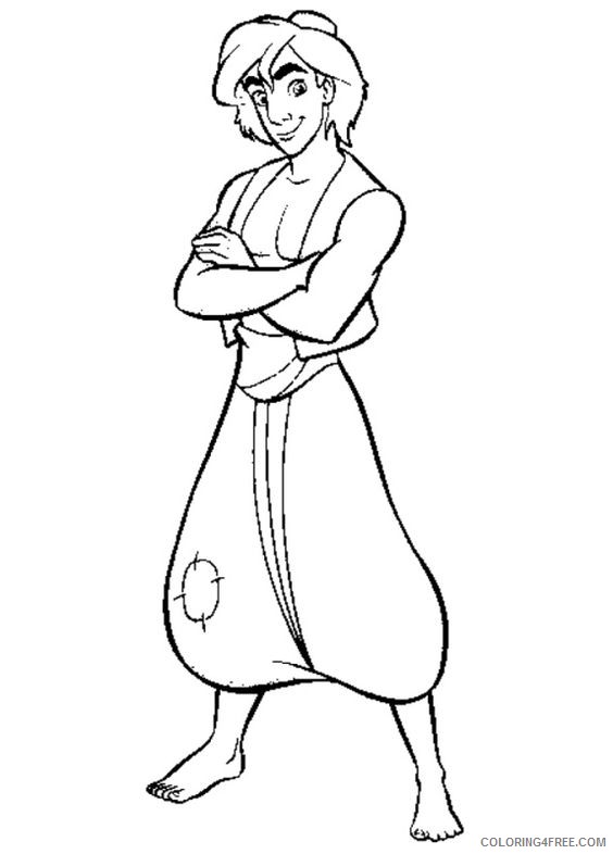 aladdin coloring pages aladdin Coloring4free