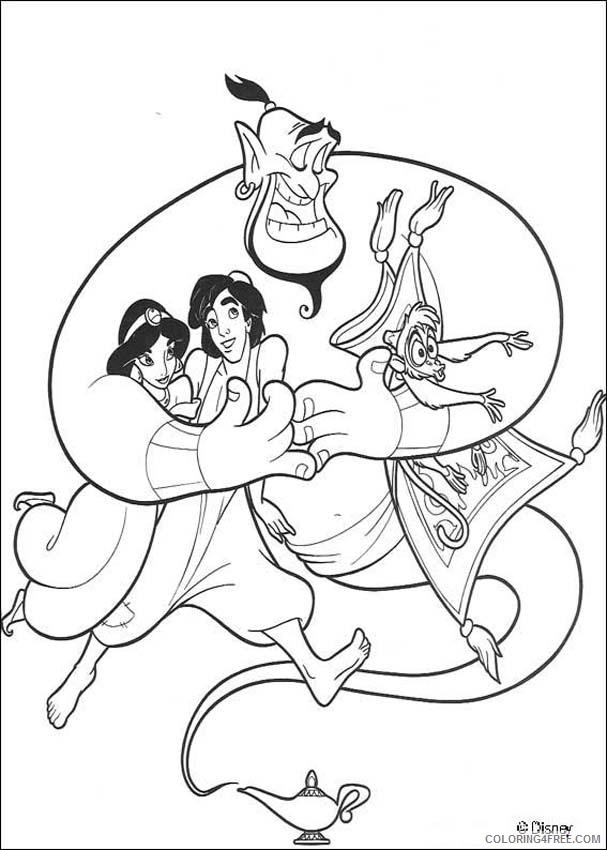 aladdin coloring pages all characters Coloring4free
