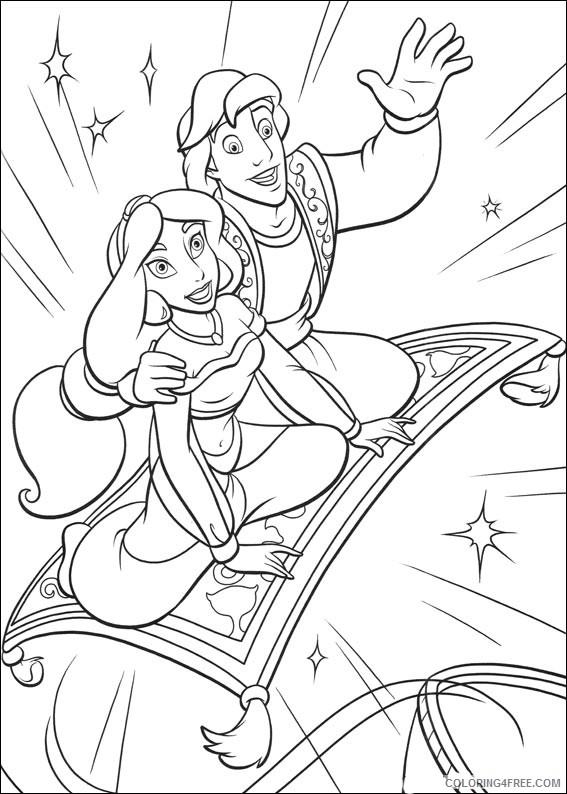aladdin coloring pages flying carpet Coloring4free