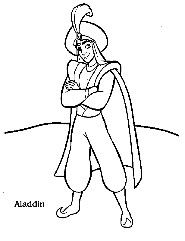 aladdin coloring pages to print Coloring4free