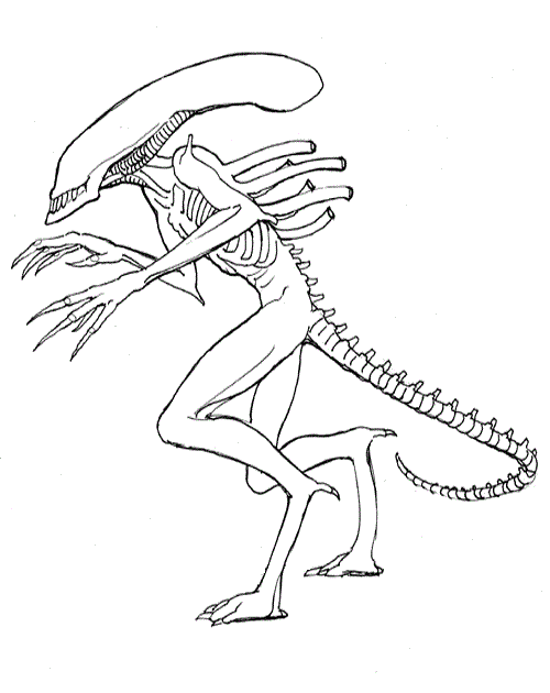 alien coloring pages for adults Coloring4free
