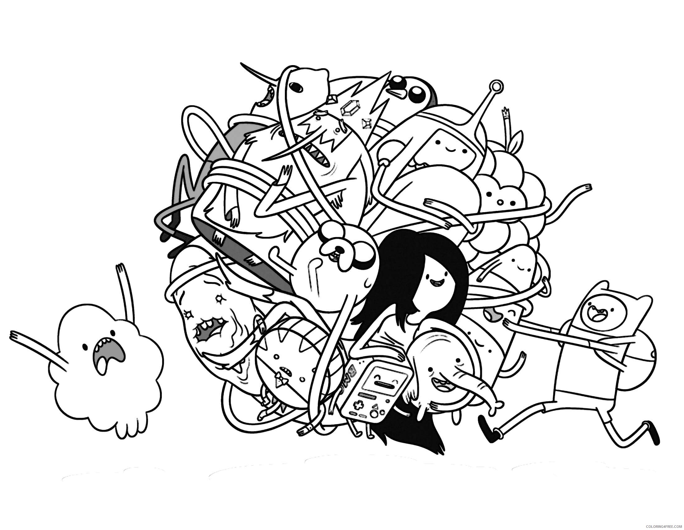 all characters of adventure time coloring pages Coloring4free