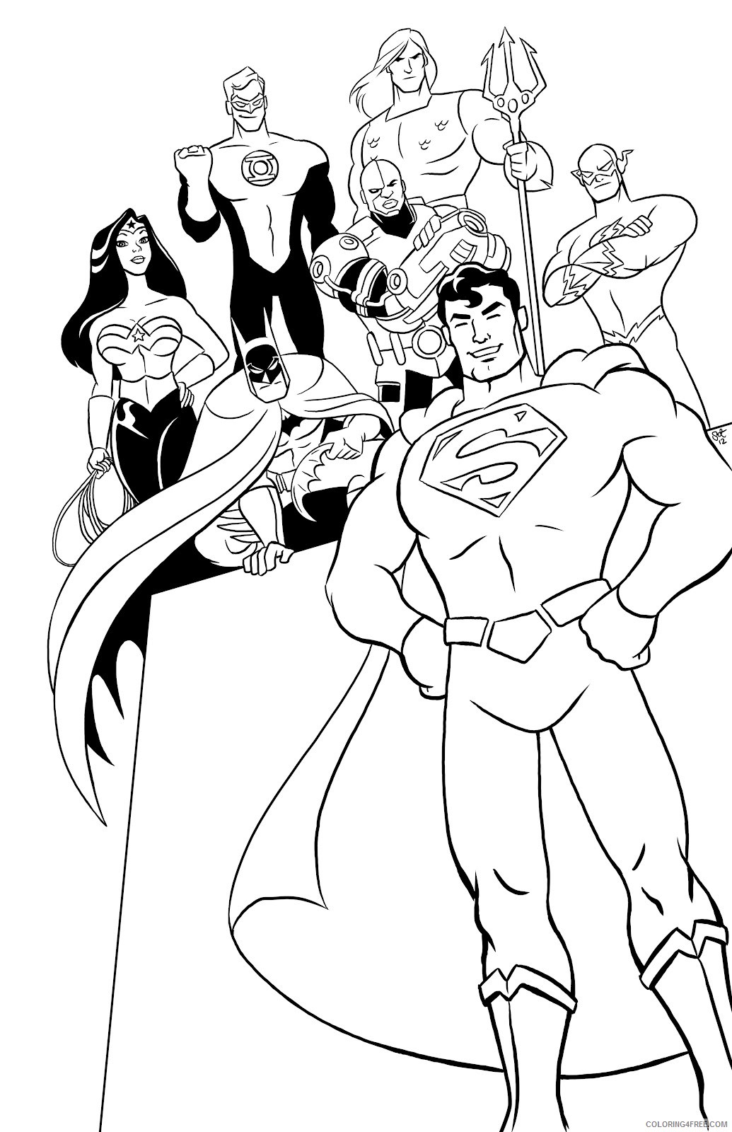 all justice league heroes coloring pages Coloring4free